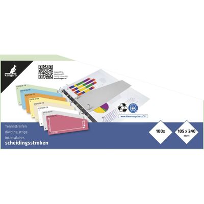 Kangaro scheidingsstroken trapezium - 2-gaats - 180 grams - groen - 100 stuks Kangaro scheidingsstroken trapezium - 2-gaats - 180 grams - groen - 100 stuks