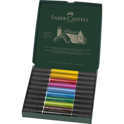 Faber-Castell tekenstift - pitt artist pen - duo marker - brushmarker en fineliner - 10 stuks - fc-162010 Faber-Castell tekenstift - pitt artist pen - duo marker - brushmarker en fineliner - 10 stuks - fc-162010