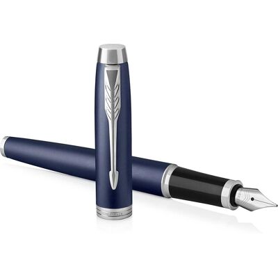 Parker im-vulpen - medium punt - blauwe inkt - matblauw - incl. geschenkdoos Parker im-vulpen - medium punt - blauwe inkt - matblauw - incl. geschenkdoos