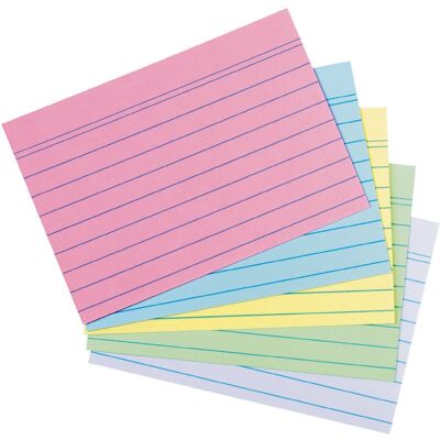 Herlitz systeemkaarten - a6 - lijn - assorti - 200 stuks Herlitz systeemkaarten - a6 - lijn - assorti - 200 stuks