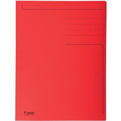 Exacompta 50x forever® bedrukte map met 3 kleppen - 280gm2 - 24,5x35 cm voor folio - rood - 449003e Exacompta 50x forever® bedrukte map met 3 kleppen - 280gm2 - 24,5x35 cm voor folio - rood - 449003e