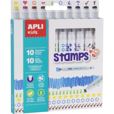 Apli Kids Apli stempel markers 10 u. Apli Kids Apli stempel markers 10 u.