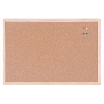 Bi-Office kurkbord met houten kader ft 60 x 40 cm Bi-Office kurkbord met houten kader ft 60 x 40 cm