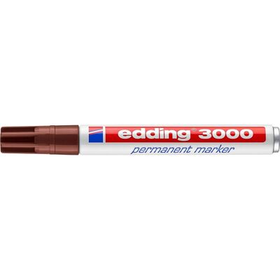 Edding 3000 permanent marker rond - bruin - 1 stuk Edding 3000 permanent marker rond - bruin - 1 stuk