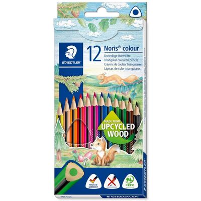 STAEDTLER noris colour driehoekige kleurpotloden - 12 kleuren STAEDTLER noris colour driehoekige kleurpotloden - 12 kleuren