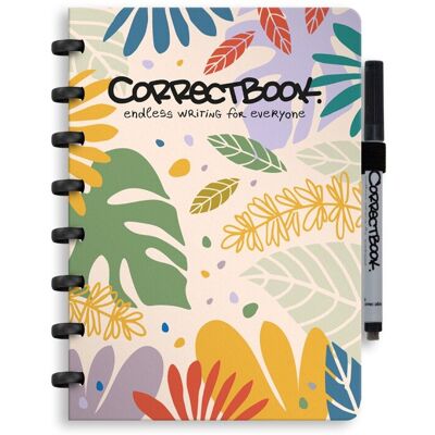 Correctbook a5 uitwisbaar notitieboek - herbruikbaar schrift - botanical beauty - blanco - inclusief pen & wisdoekje - aanvulbaar met extra pagina's Correctbook a5 uitwisbaar notitieboek - herbruikbaar schrift - botanical beauty - blanco - inclusief pen & wisdoekje - aanvulbaar met extra pagina's