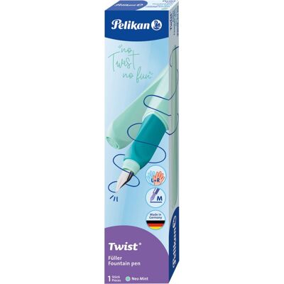 Pelikan twist - vulpen - neo mint blue - medium penpunt Pelikan twist - vulpen - neo mint blue - medium penpunt
