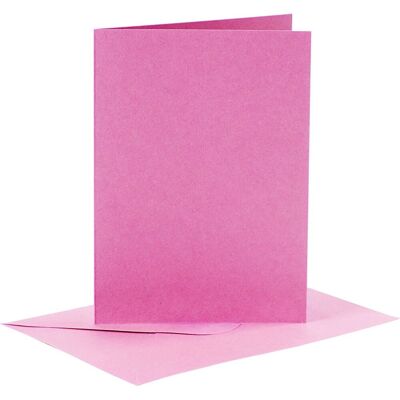 Creativ Company Creotime kaarten met enveloppen 10,5 x 15 cm 6 stuks roze Creativ Company Creotime kaarten met enveloppen 10,5 x 15 cm 6 stuks roze