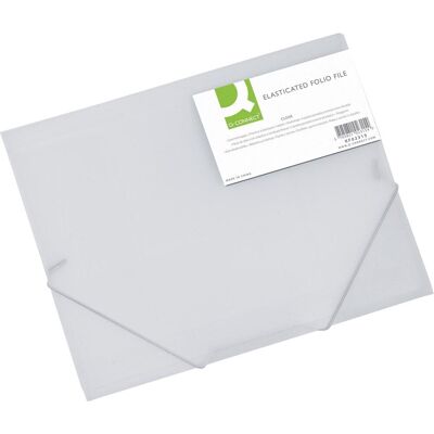 Q-CONNECT elastomap, a4, 3 kleppen en elastieken, transparant pp, transparant 24 stuks Q-CONNECT elastomap, a4, 3 kleppen en elastieken, transparant pp, transparant 24 stuks
