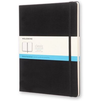 Moleskine classic notitieboek - extra large - hardcover - gestippeld - zwart Moleskine classic notitieboek - extra large - hardcover - gestippeld - zwart