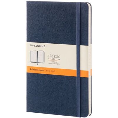 Moleskine classic notitieboek - large - hardcover - gelinieerd - saffier blauw Moleskine classic notitieboek - large - hardcover - gelinieerd - saffier blauw