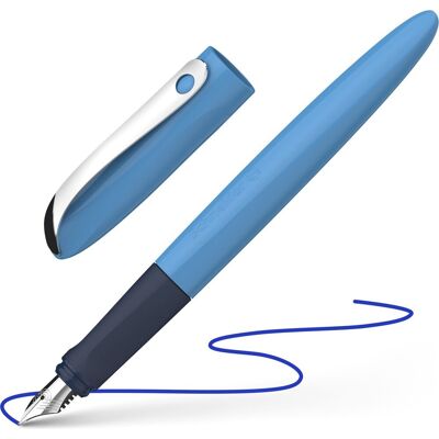 Schneider Schrijfwaren Schneider vulpen - wavy - penpunt a - blauw - s-162133 Schneider Schrijfwaren Schneider vulpen - wavy - penpunt a - blauw - s-162133