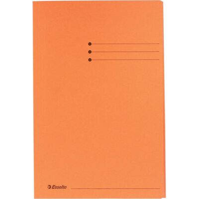 Esselte manilla 3-klepsmap - folio - 50 stuks - oranje Esselte manilla 3-klepsmap - folio - 50 stuks - oranje