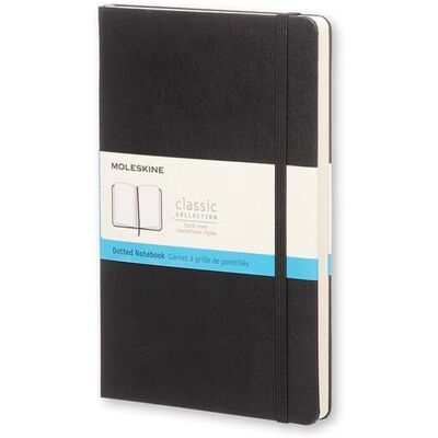Moleskine classic notitieboek - large - hardcover - gestippeld - zwart Moleskine classic notitieboek - large - hardcover - gestippeld - zwart