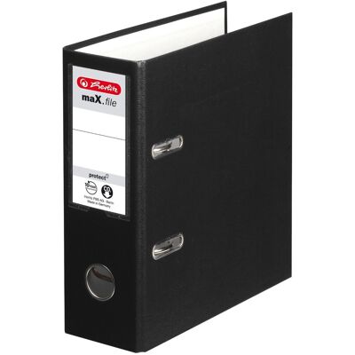 Herlitz map max.file protect a5 8cm zwart pp-folienbezug Herlitz map max.file protect a5 8cm zwart pp-folienbezug