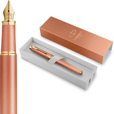 Parker im writing rituals vulpen verfrissend oranje afwerking met kleurverloop en gouden details medium penpunt blauwe inkt geschenkverpakking Parker im writing rituals vulpen verfrissend oranje afwerking met kleurverloop en gouden details medium penpunt blauwe inkt geschenkverpakking