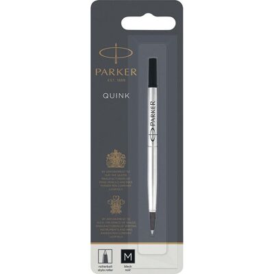 Parker rollerballpen inktvulling medium punt zwarte quink inkt 1 stuks Parker rollerballpen inktvulling medium punt zwarte quink inkt 1 stuks