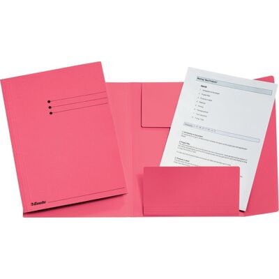 Esselte manilla 3-klepsmap - a4 - 50 stuks - roze Esselte manilla 3-klepsmap - a4 - 50 stuks - roze