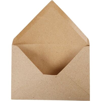 Creativ Company gerecyclede enveloppen 11,5x16 cm naturel 50 stuks Creativ Company gerecyclede enveloppen 11,5x16 cm naturel 50 stuks
