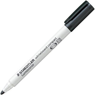 STAEDTLER whiteboardmarker lumocolor compact zwart 10 stuks STAEDTLER whiteboardmarker lumocolor compact zwart 10 stuks