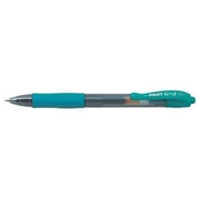 Pilot g2 gel ink rollerball pen - doos van 12 gelpennen - medium tip - turquoise Pilot g2 gel ink rollerball pen - doos van 12 gelpennen - medium tip - turquoise