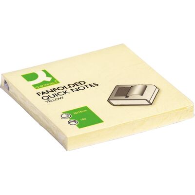 Q-CONNECT z-quick notes, ft 76 x 76 mm, 100 vel, pak van 12 stuks, geel Q-CONNECT z-quick notes, ft 76 x 76 mm, 100 vel, pak van 12 stuks, geel