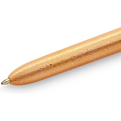 BIC 4 kleuren balpen - goudkleurige huls met ijzig motief - pak van 1 stuk - medium punt 1 mm BIC 4 kleuren balpen - goudkleurige huls met ijzig motief - pak van 1 stuk - medium punt 1 mm
