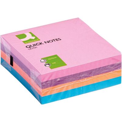 Q-CONNECT quick notes ft 76 x 76 mm 320 vel geassorteerde kleuren Q-CONNECT quick notes ft 76 x 76 mm 320 vel geassorteerde kleuren