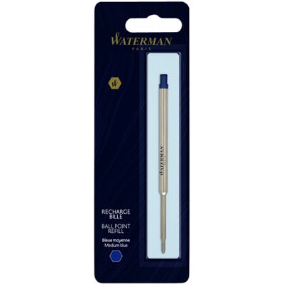 Waterman -navulling voor balpen medium penpunt met blauwe inkt 1 stuk Waterman -navulling voor balpen medium penpunt met blauwe inkt 1 stuk