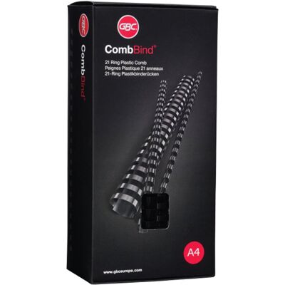 GBC combbind bindruggen blauw - a4 - 14 mm - 100 stuks GBC combbind bindruggen blauw - a4 - 14 mm - 100 stuks