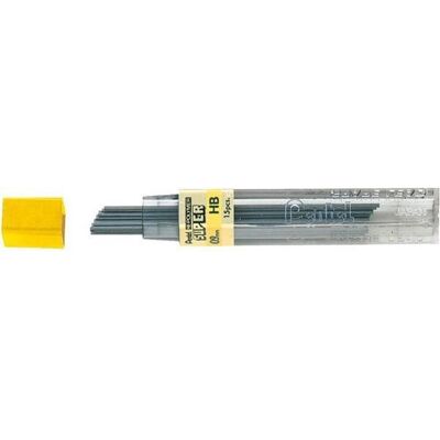 Pentel vulpotlood vulling - potloodstift 0,9 mm - zwart hb - buisje à 12 stiften Pentel vulpotlood vulling - potloodstift 0,9 mm - zwart hb - buisje à 12 stiften