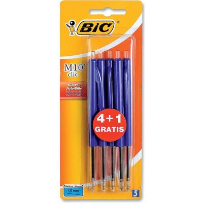 BIC balpen m10 blauw bls 4+1 BIC balpen m10 blauw bls 4+1