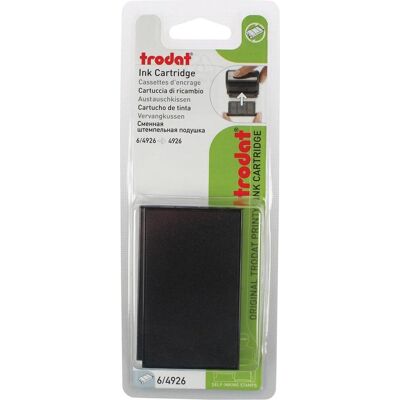 Trodat vervangkussen zwart voor stempel 4926 blister met 2 stuks Trodat vervangkussen zwart voor stempel 4926 blister met 2 stuks