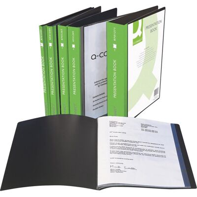 Q-CONNECT showalbum personaliseerbaar a4 60 tassen zwart Q-CONNECT showalbum personaliseerbaar a4 60 tassen zwart