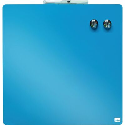 Nobo droog uitwisbaar mini magnetisch whiteboard - inclusief whiteboard marker, magneten en montagestickers - 36 x 36 cm - blauw Nobo droog uitwisbaar mini magnetisch whiteboard - inclusief whiteboard marker, magneten en montagestickers - 36 x 36 cm - blauw