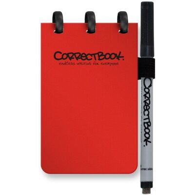 Correctbook a7 uitwisbaar notitieboek - herbruikbaar schrift - horizon red - blanco - inclusief pen & wisdoekje - pocketformaat Correctbook a7 uitwisbaar notitieboek - herbruikbaar schrift - horizon red - blanco - inclusief pen & wisdoekje - pocketformaat