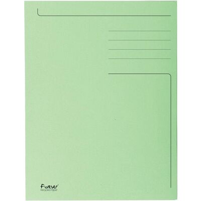 Exacompta 50x forever® bedrukte map met 3 kleppen - 280gm2 - 24,5x35 cm voor folio - grasgroen - 449013e Exacompta 50x forever® bedrukte map met 3 kleppen - 280gm2 - 24,5x35 cm voor folio - grasgroen - 449013e