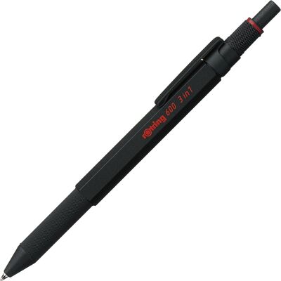 Rotring 300 3-in-1 multipen - balpen en vulpotlood - 0,5 mm - balpenpunten met zwarte en rode inkt - zwarte behuizing Rotring 300 3-in-1 multipen - balpen en vulpotlood - 0,5 mm - balpenpunten met zwarte en rode inkt - zwarte behuizing