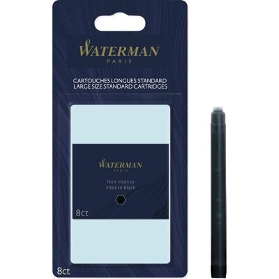 Waterman -vulpeninktpatronen lang international intense black 8 inktpatroon Waterman -vulpeninktpatronen lang international intense black 8 inktpatroon
