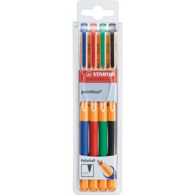 STABILO PointVisco Gelpen - 4 Kleuren Set STABILO PointVisco Gelpen - 4 Kleuren Set