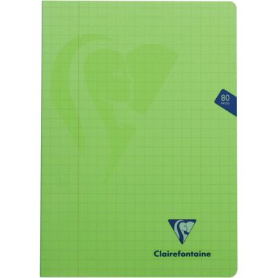 Clairefontaine schrift mimesys voor ft a4, 80 bladzijden, kaft in pp, geruit 10 mm, geassorteerde kleuren 10 stuks Clairefontaine schrift mimesys voor ft a4, 80 bladzijden, kaft in pp, geruit 10 mm, geassorteerde kleuren 10 stuks