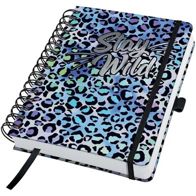 Sigel spiraal notitieboek - jolie - a5 - 240 pagina's - 120 grams papier - blanco - blue leo love - si-jn652 Sigel spiraal notitieboek - jolie - a5 - 240 pagina's - 120 grams papier - blanco - blue leo love - si-jn652