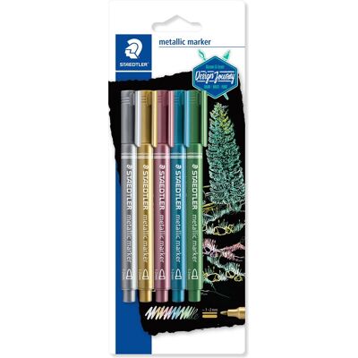 STAEDTLER metallic pen set 5 kleuren STAEDTLER metallic pen set 5 kleuren