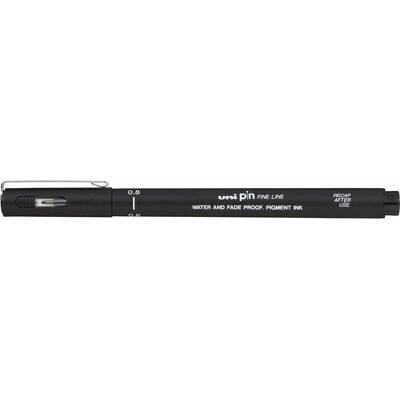 Uni-ball Permanente markeerstift pin08-200(s) zwart 12 stuks Uni-ball Permanente markeerstift pin08-200(s) zwart 12 stuks