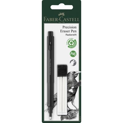 Faber-Castell gumpen - precision - zwart - inclusief navulgummen - fc-185610 Faber-Castell gumpen - precision - zwart - inclusief navulgummen - fc-185610