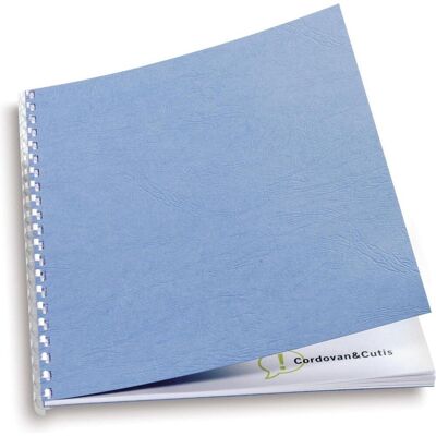 GBC inbindomslag lederprint a4-formaat - blauw - 100 stuks - GBC inbindomslag lederprint a4-formaat - blauw - 100 stuks -
