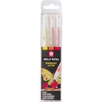 Sakura unieke collectie van 3 gelly rolls stardust - happy Sakura unieke collectie van 3 gelly rolls stardust - happy
