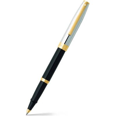 Sheaffer rollerball - sagaris - glanzend zwart met chroom en goud - penpunt m - schrijfkleur zwart Sheaffer rollerball - sagaris - glanzend zwart met chroom en goud - penpunt m - schrijfkleur zwart