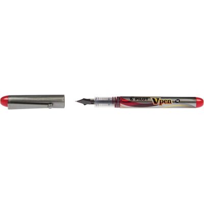 Pilot vulpen v-pen silver rood Pilot vulpen v-pen silver rood