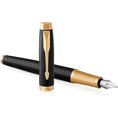 Parker im vulpen premium zwart fijne penpunt met blauwe navulling geschenkdoos Parker im vulpen premium zwart fijne penpunt met blauwe navulling geschenkdoos